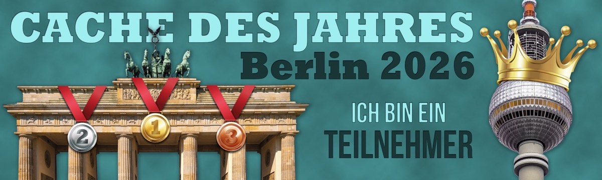 Cache des Jahres 2026 von Berlin Teilnehmerbanner